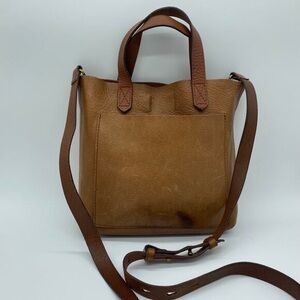 Madewell Women's Brown Leather Transport Small Shoulder Bag Purse
